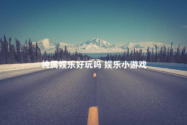 纯属娱乐好玩吗 娱乐小游戏